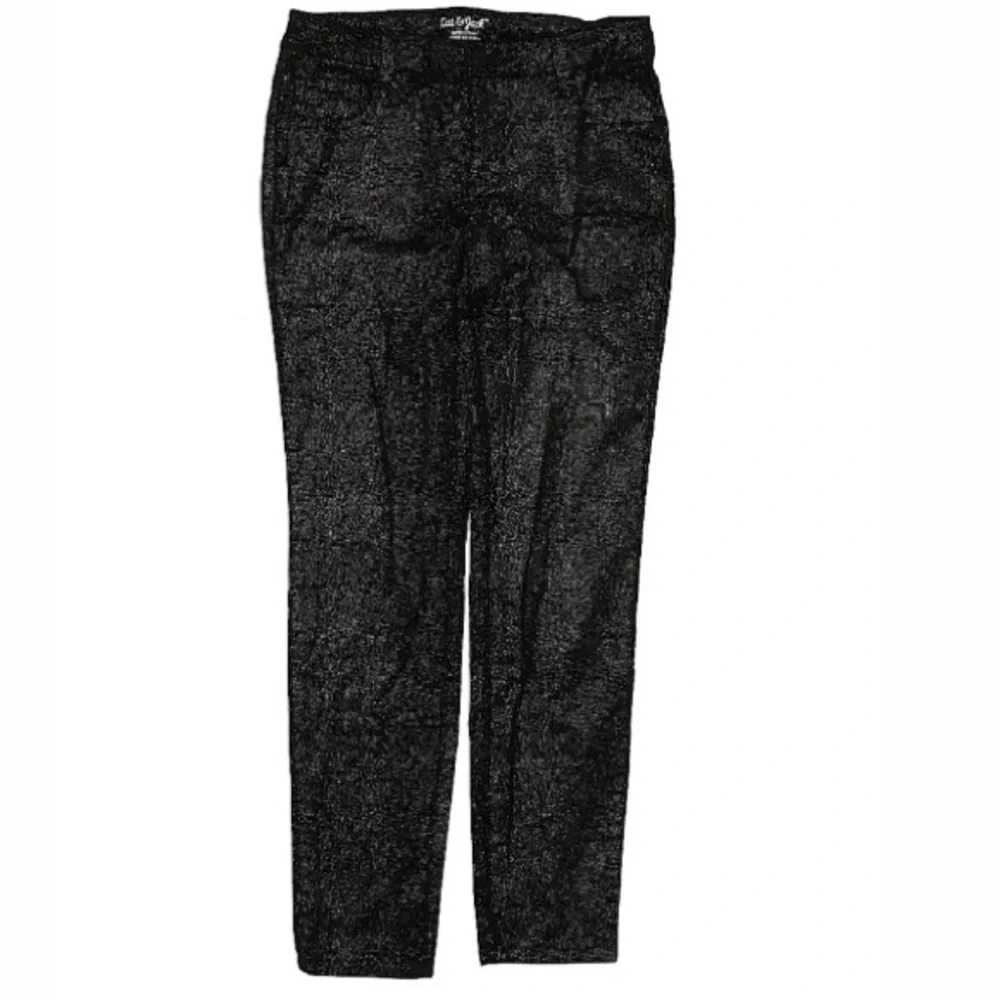 Cat & Jack shiny black cord leggings size 14 EUC